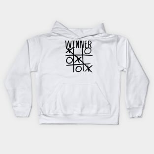 tic tac toe - winner Kids Hoodie